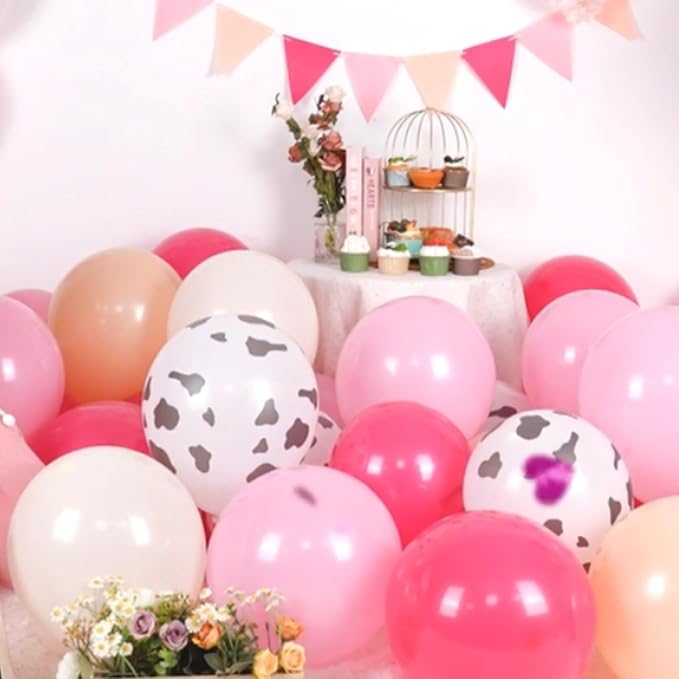 Paready Pink Cow Balloons Set - Image 2