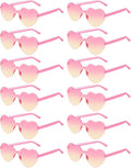 12 Pairs Heart Shaped Sunglasses by AGGKKY