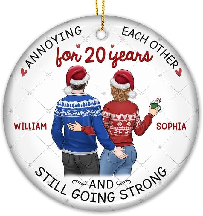 Pawfect House Congratulations to My Man Personalized Ceramic Christmas Ornaments - Image 3