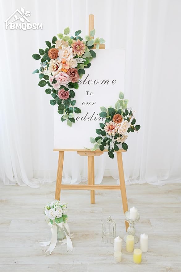 Pack of 2 Artificial Flowers for Backdrop Decoration, Wedding Arch Flowers - Image 2