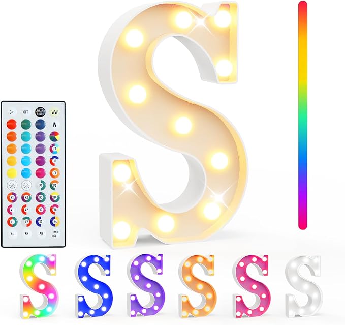 Pooqla Colorful Light Up Letters by Pooqla