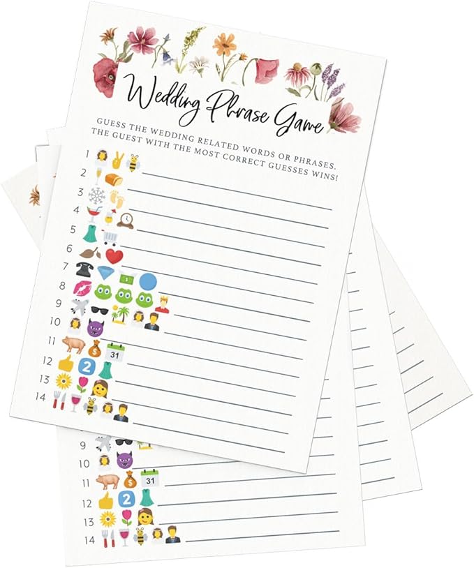 Printed Party Bridal Shower Game Set – 4 Fun Games and Activities - Image 7