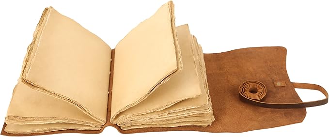 Handmade Leather Journal | Writing Notebook Diary | Bound Daily Notepad - Image 2
