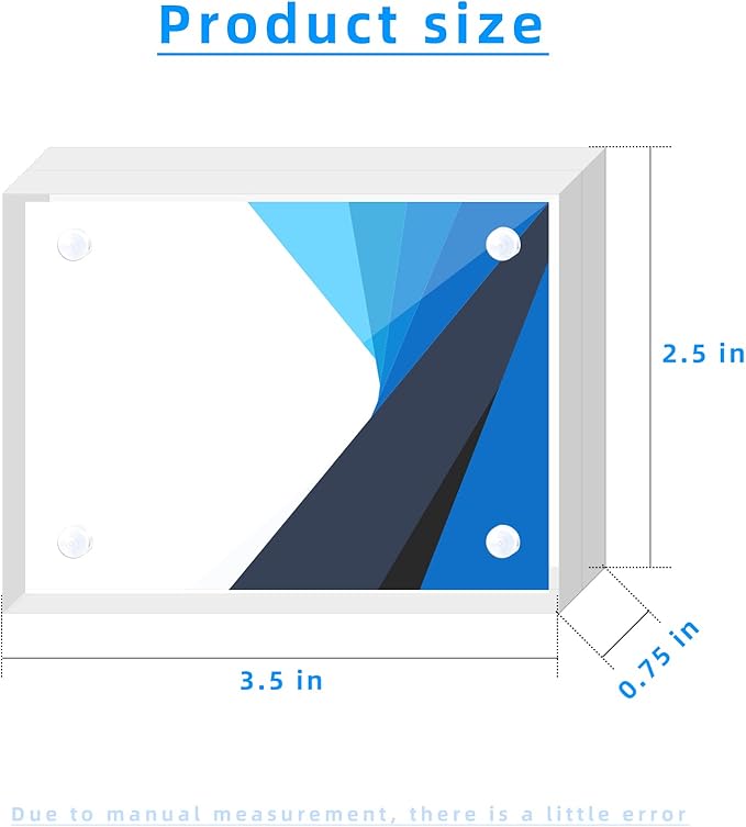 Mini Acrylic Picture Frame 2.5x3.5 Clear Double Sided Magnetic Photo Frames - Image 2