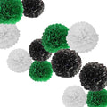 Black Green White Paper Pom Poms by CC+Wonderland