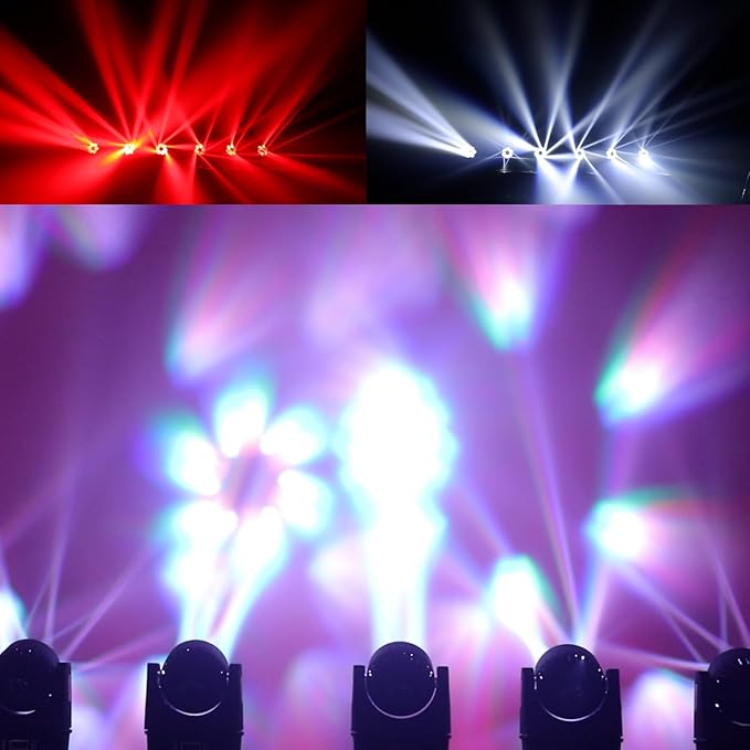 Moving Head Light 6x15W Mini Bee Eye Dj Light RGBW 4in1 LED Stage Lighting - Image 7