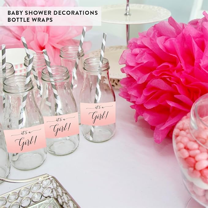 Andaz Press Blush Pink Rose Elegant Party Baby Shower Collection, Waterproof - Image 5