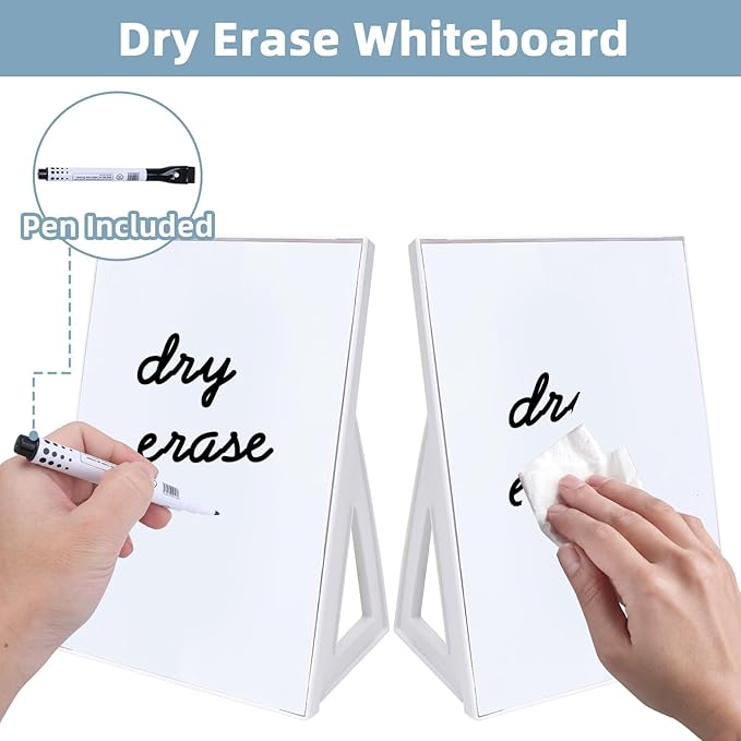 Magnetic Dry Erase Board White Board, 8.3'' x 5.8'', Small Stand-Up or Hangable - Image 7