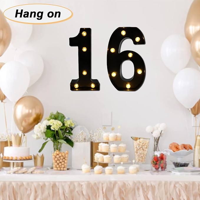 LED Marquee Numbers, 8.58 Inch Led Light Up Numbers - Image 3