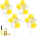 Yellow and White Balloon Stand Centerpiece Table Decorations by ZJDHPTY
