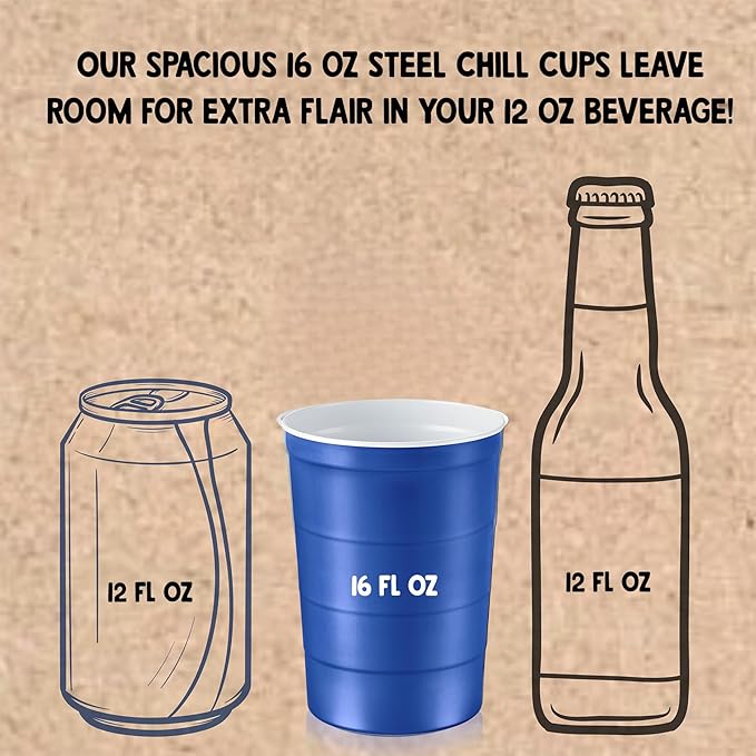 16 oz. Party Cups, Sturdy & Durable, Disposable and 100% Recyclable, Made in USA - Image 3
