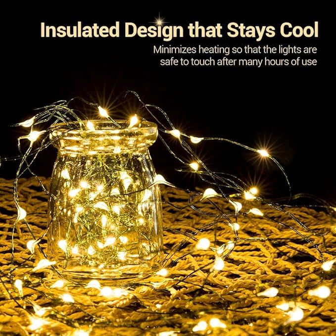 MASHANG Christmas Lights Battery String Lights 33FT 100 Micro LEDs Starry - Image 3