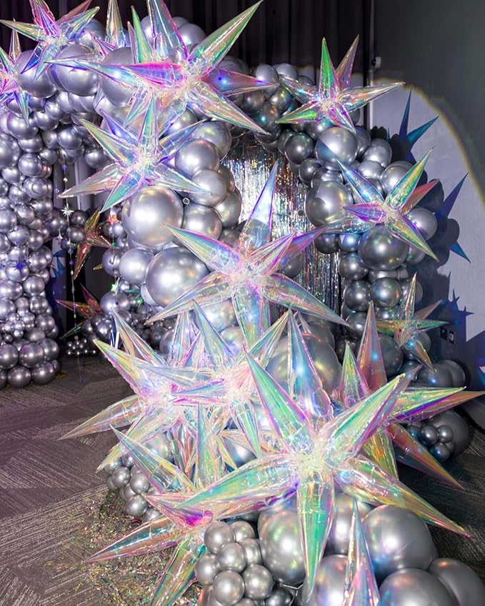 Iridescent Star Balloons - Image 5