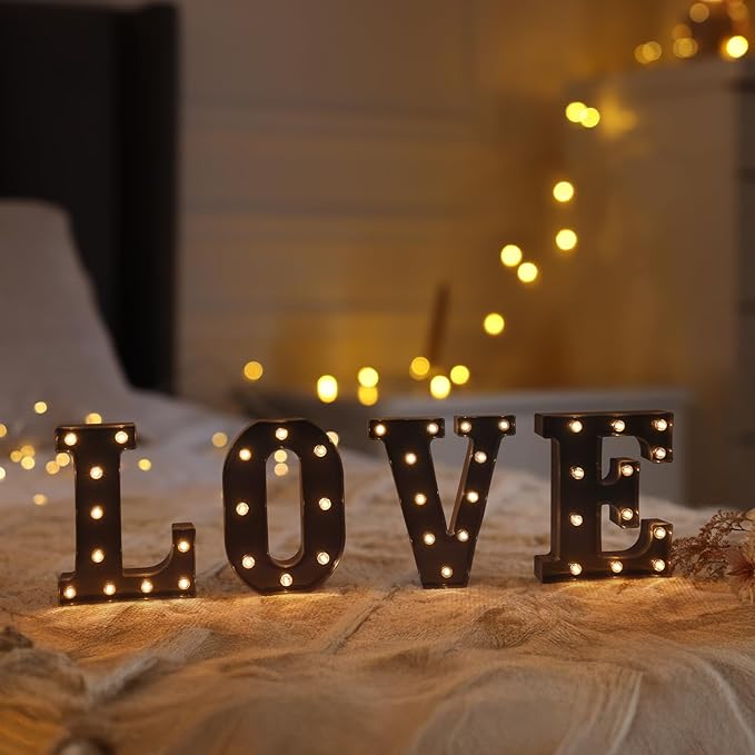 Foaky Black LED Letter Lights for Room Decor - Image 7