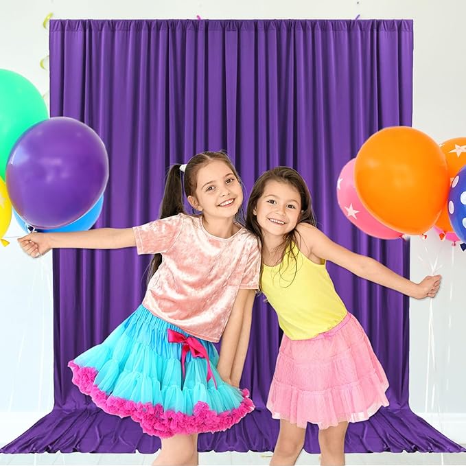 10ft x 10ft Purple Backdrop Curtains - Image 6