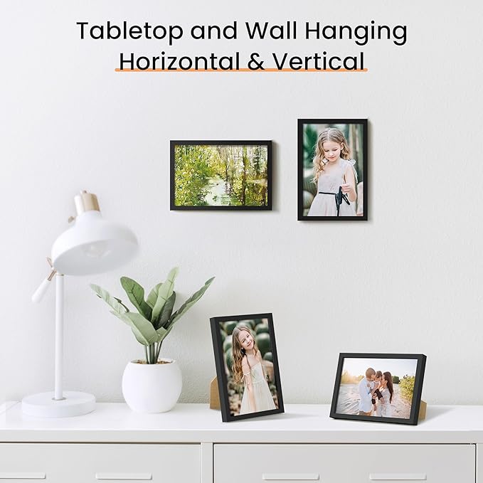 upsimples 4x6 Picture Frame Set of 3, Made of High Definition Glass - Image 5