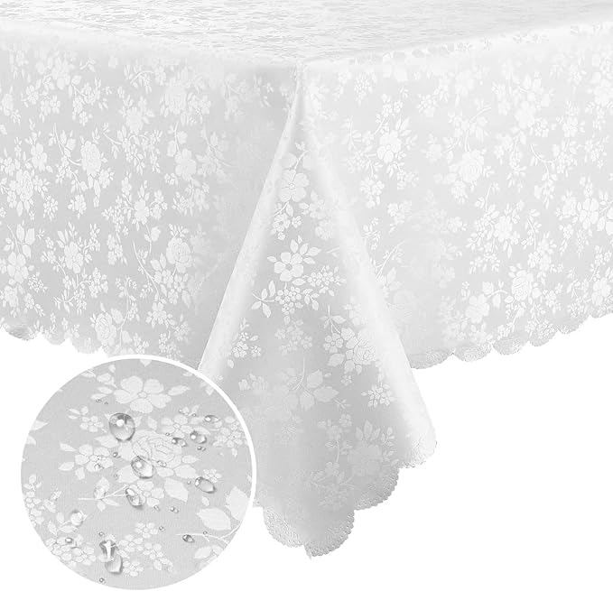 Smiry Rectangle Table Cloth, Waterproof Heavy Duty Vinyl Tablecloths, Wipeable by Smiry