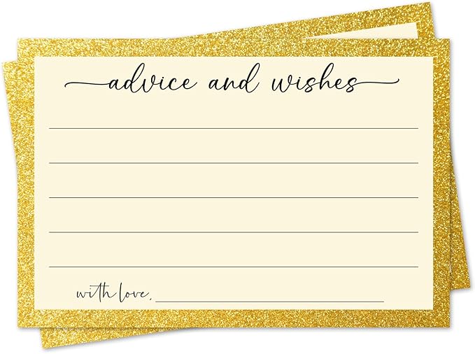 White Gold Advice and Wishes Card, Advice Cards by mermermu
