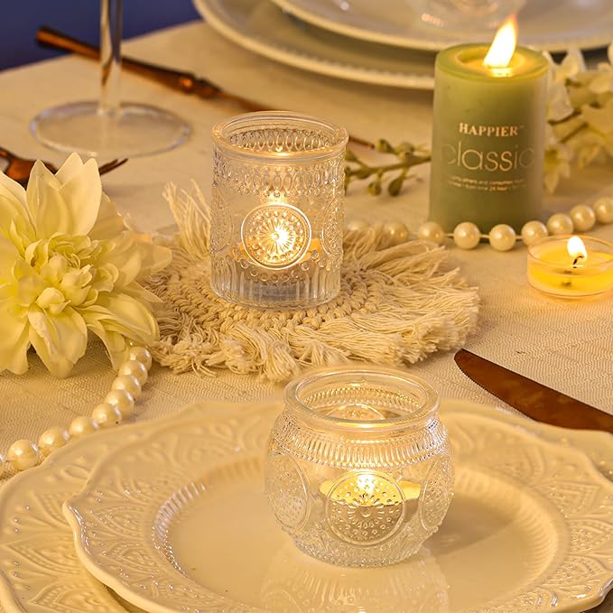DARJEN 12Pcs Clear Votive Candle Holders - Image 8