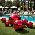 6 PCS Red Mirror Balls Inflatable Beautiful Decorative Spheres by Unknown