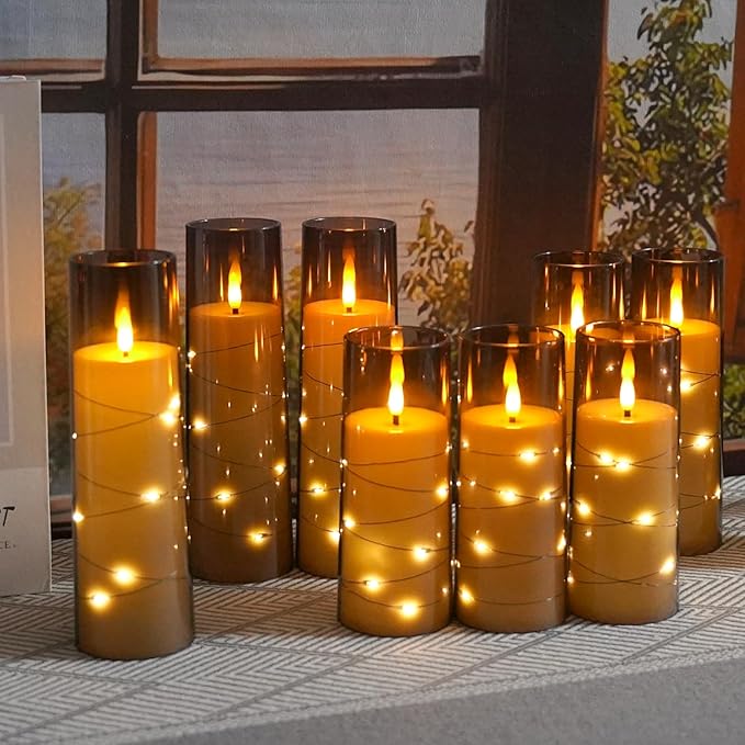 Flameless LED Candles with Timer 9 Pc Flickering Flameless Candles - Image 6