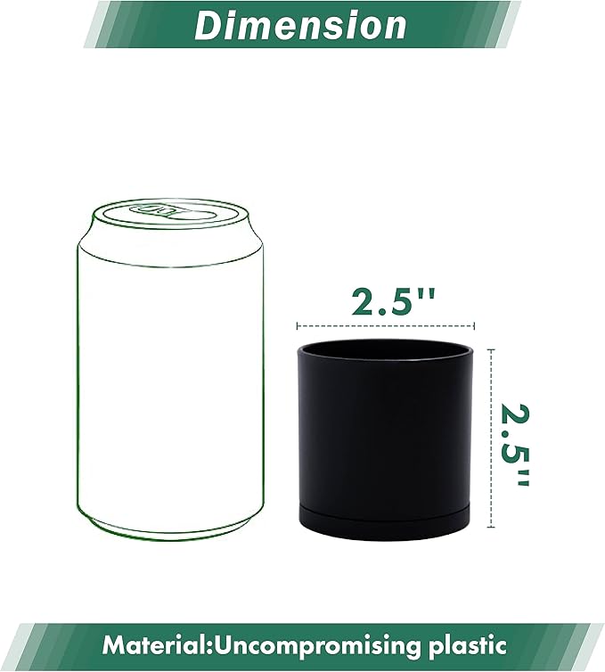 D'vine Dev 18 Pack 2.5 Inch Mini Plastic Plant Pots, Small Garden Planters - Image 2
