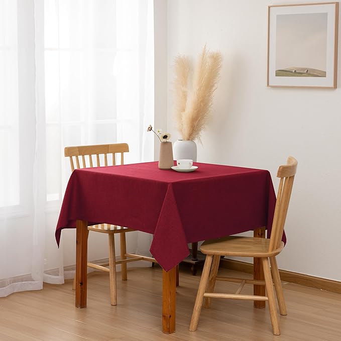 Hiasan 2 Pack Faux Linen Square Tablecloth - Image 7