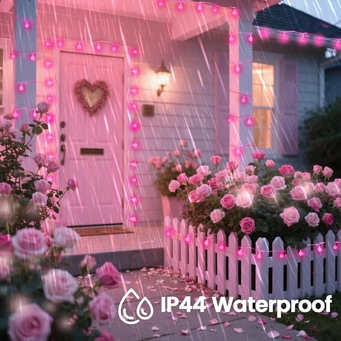 100LED Pink String Lights Outdoor Indoor - Image 7