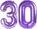 Purple Number 30 Balloon 40 Inch Birthday Decorations, Number 30 Balloon by Upgesy