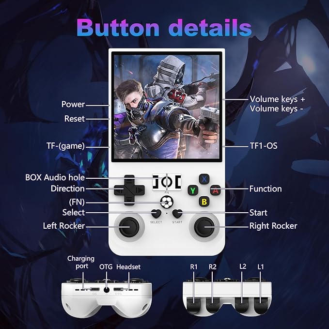 R36MAX Retro Handheld Game Console, 4.0 Inch 720x720 IPS Screen, Built-in 22 - Image 6