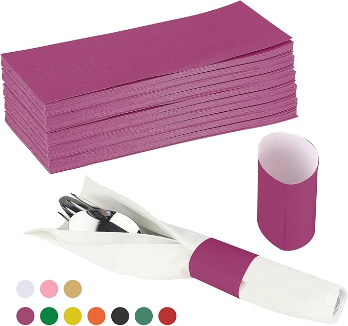 Germiwipe Paper Napkin Bands Box of 500, Napkin Rings Self Adhesive by Germiwipe