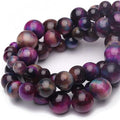 6mm Natural Stone Beads for Jewelry Making, Galaxy Tiger Eye Polished Smooth by ChicagerGemstoneBeads