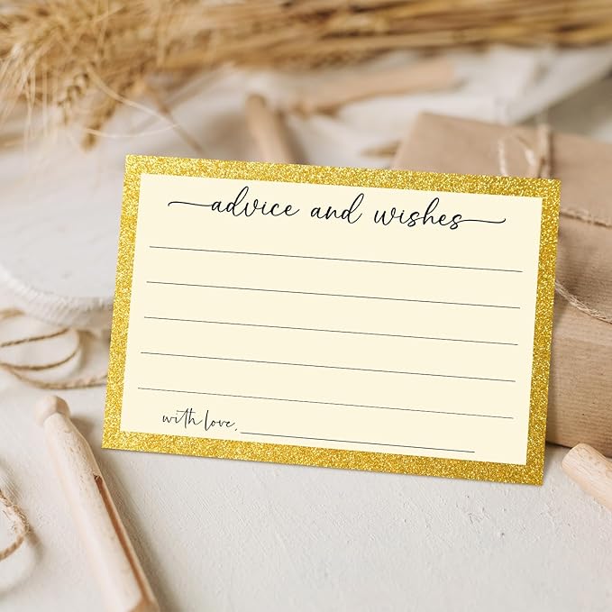 White Gold Advice and Wishes Card, Advice Cards - Image 4