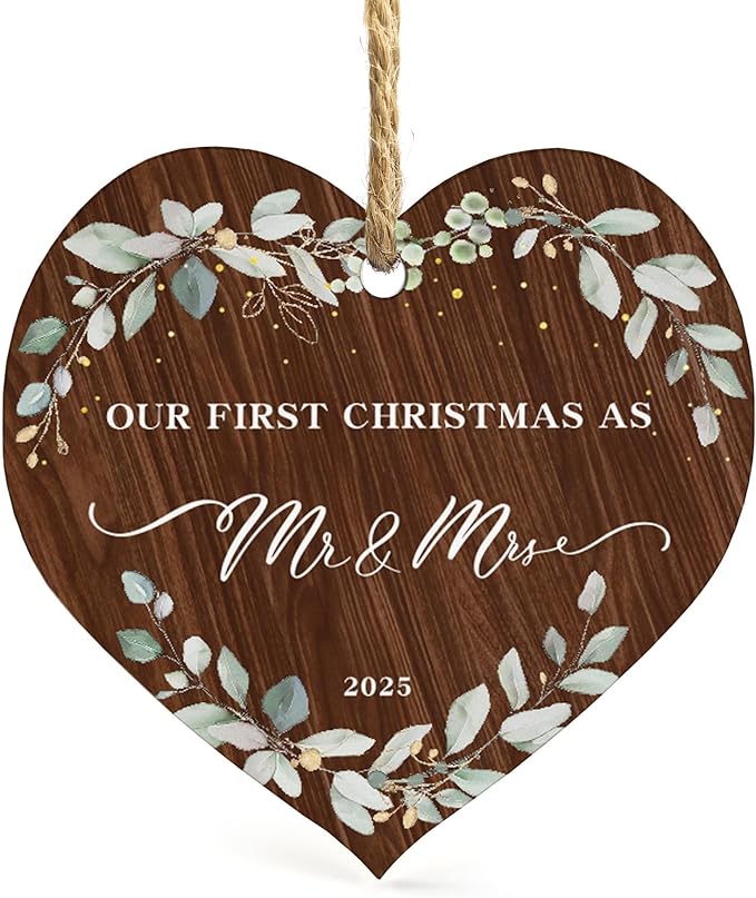 2025 First Christmas Married Ornament, First Year as Mr and Mrs Christmas by SIABERTERL