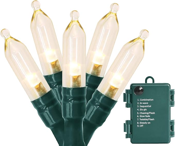 Christmas Lights, Battery Operated String Lights 18ft 50 LED 8 Modes LED Mini by MAGOTANChristmasLights