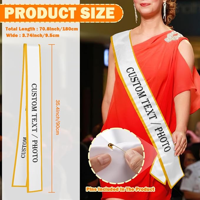 Custom Sash, Personalized Birthday Sash - Image 3
