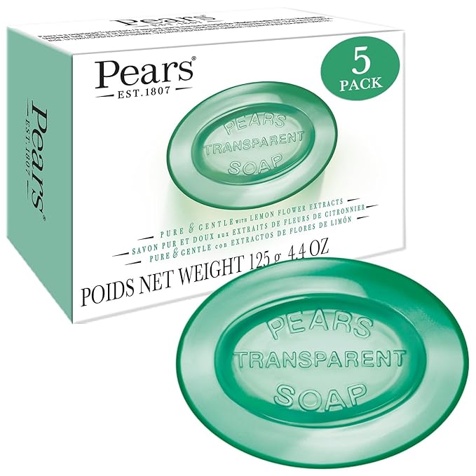 Pears Soap, Pure & Gentle with Lemon Flower Extracts, Glowing Skin, 4.4 Oz Ea by Pears