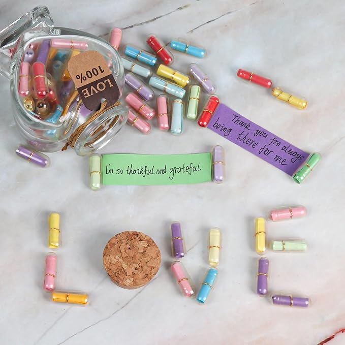 Capsule Letters Message in Glass Bottle，Message Pills Love Letter Gift - Image 5
