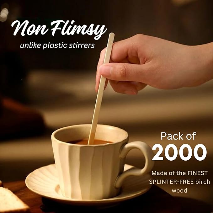 Coffee Stirrers Disposable Wooden Coffee Stir Sticks - Image 4