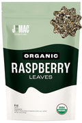 J Mac Botanicals Organic Raspberry Leaves, loose leaf tea 4 ounce by JMACBOTANICALS