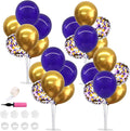 TONIFUL Purple Gold Balloon Centerpieces by TONIFUL
