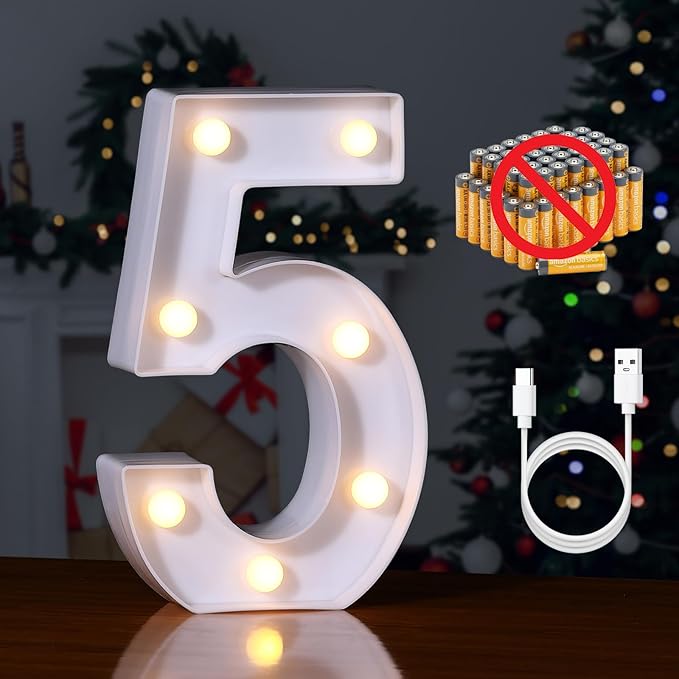 Foaky Rechargeable LED Letter Lights Sign Marquee Light Up Letters Sign by Foaky