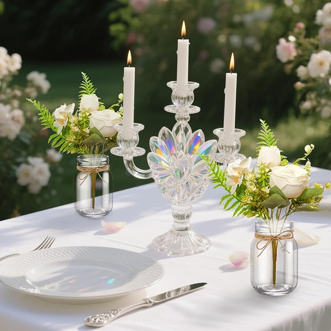 12 Pcs Mason Jar Table Centerpiece Floral Table Centerpiece Vases - Image 7