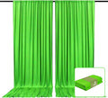 2 Panels Green Backdrop Curtain, 10 x 10 Feet Background Curtains by Zankubom