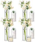 Nuogo 12 Pcs Plastic Cylinder Vases Tall Clear Flower Vases by Nuogo