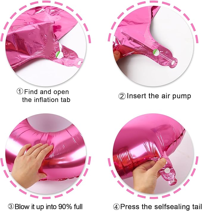 Pink 0 Number Balloon 40 Inch, 0 Decorations - Image 3