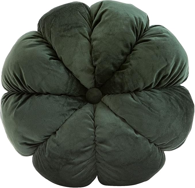 Flower Pillow Cushion Round Decorative Throw Pillow by HWOUGINY