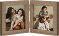decorUhome Double 4x4 Picture Frame Vertical, Engineered Wood Bifold Photo Frame by decorUhome