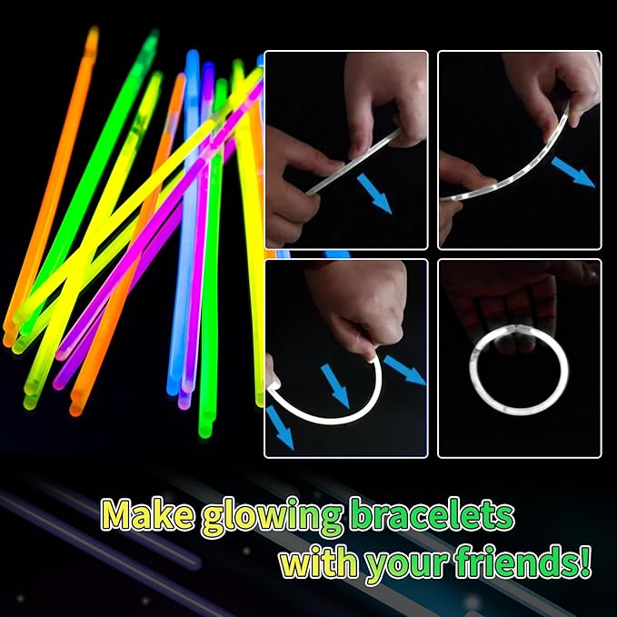 60 Pack 8” Glow Sticks Glow Sticks - Image 3
