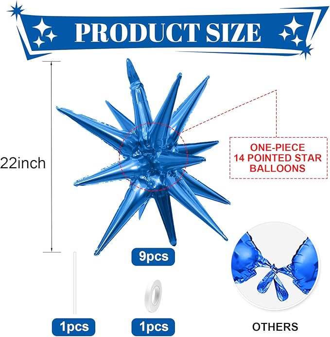 Blue Star Balloons - Image 2